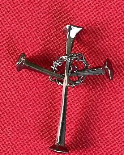 Jean Vendôme – Pendentif Croix in Weißgold mit Rubin (Gebraucht)